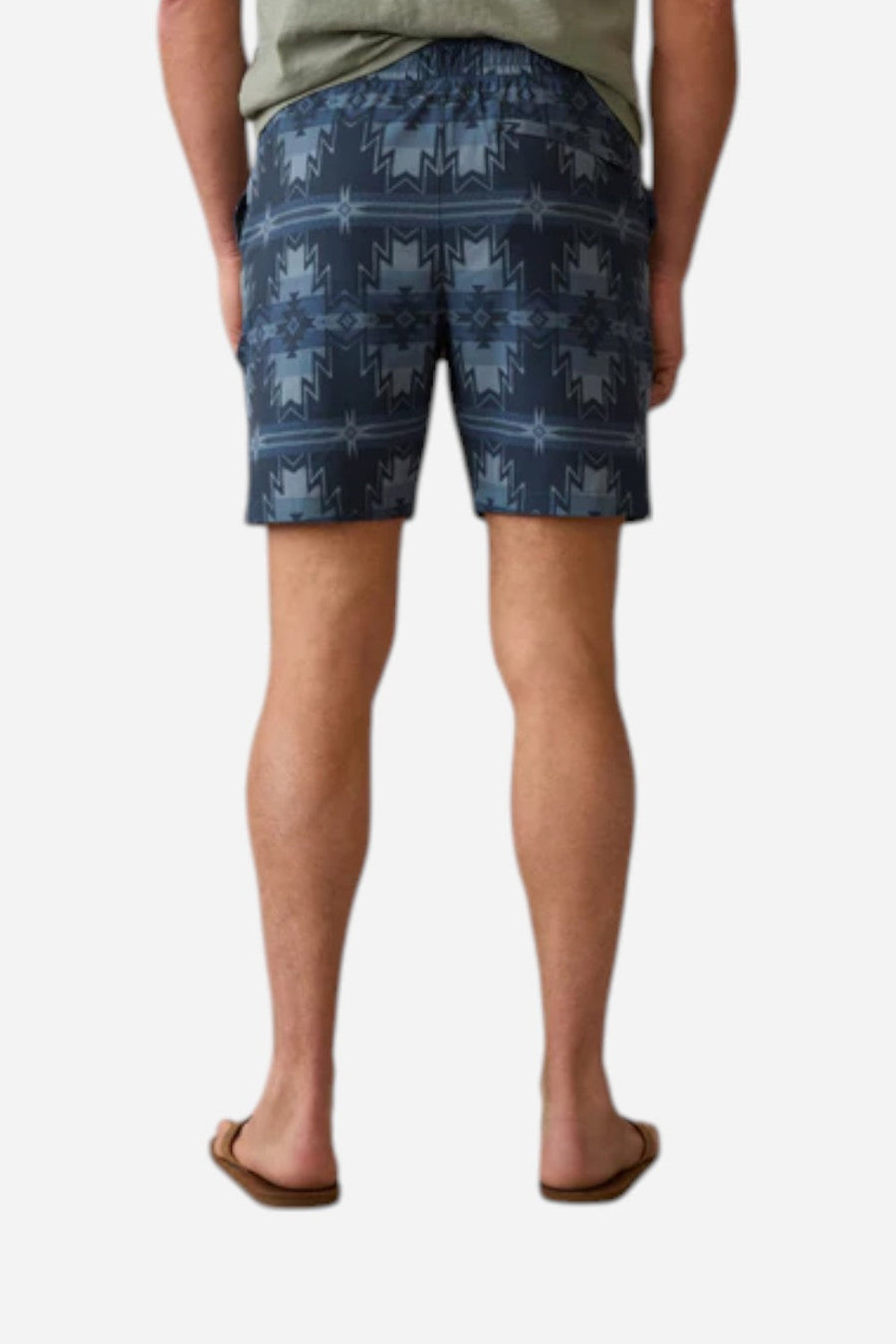 Faherty Doug Good Feather Shorelite Trunk (7") in Night Navy Stars – side view