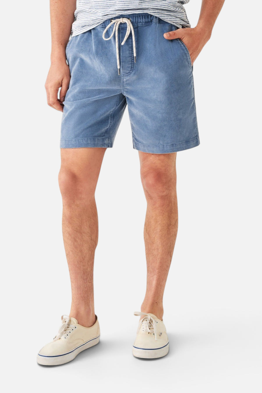 Faherty Drawstring Cord Short 6'' in Dune Blue – alternate