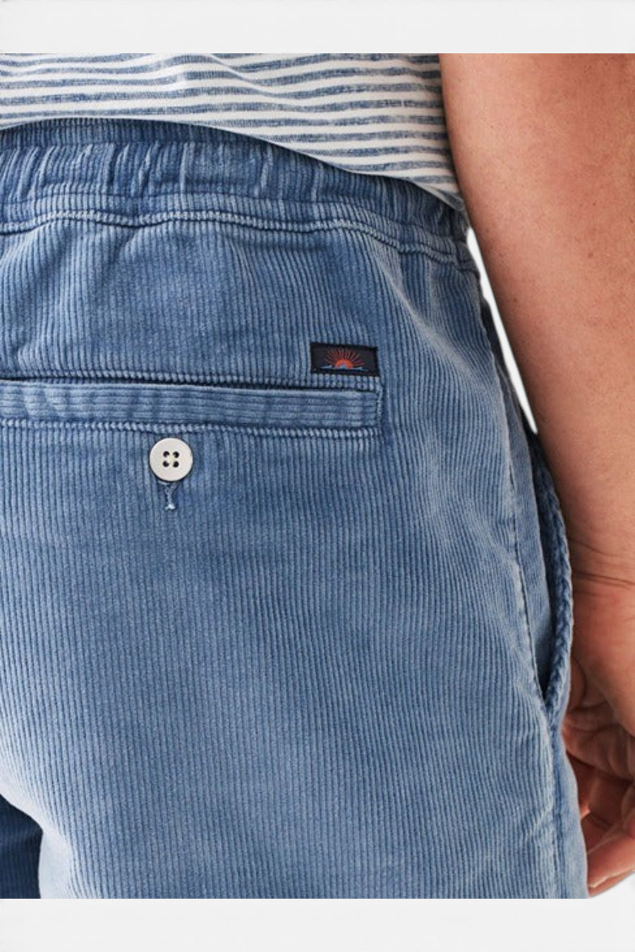 Faherty Drawstring Cord Short 6'' in Dune Blue – alternate