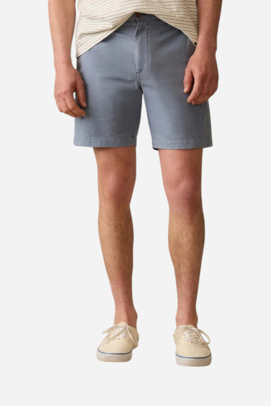 Faherty Essential Chino Short 8" in Flintstone – front view