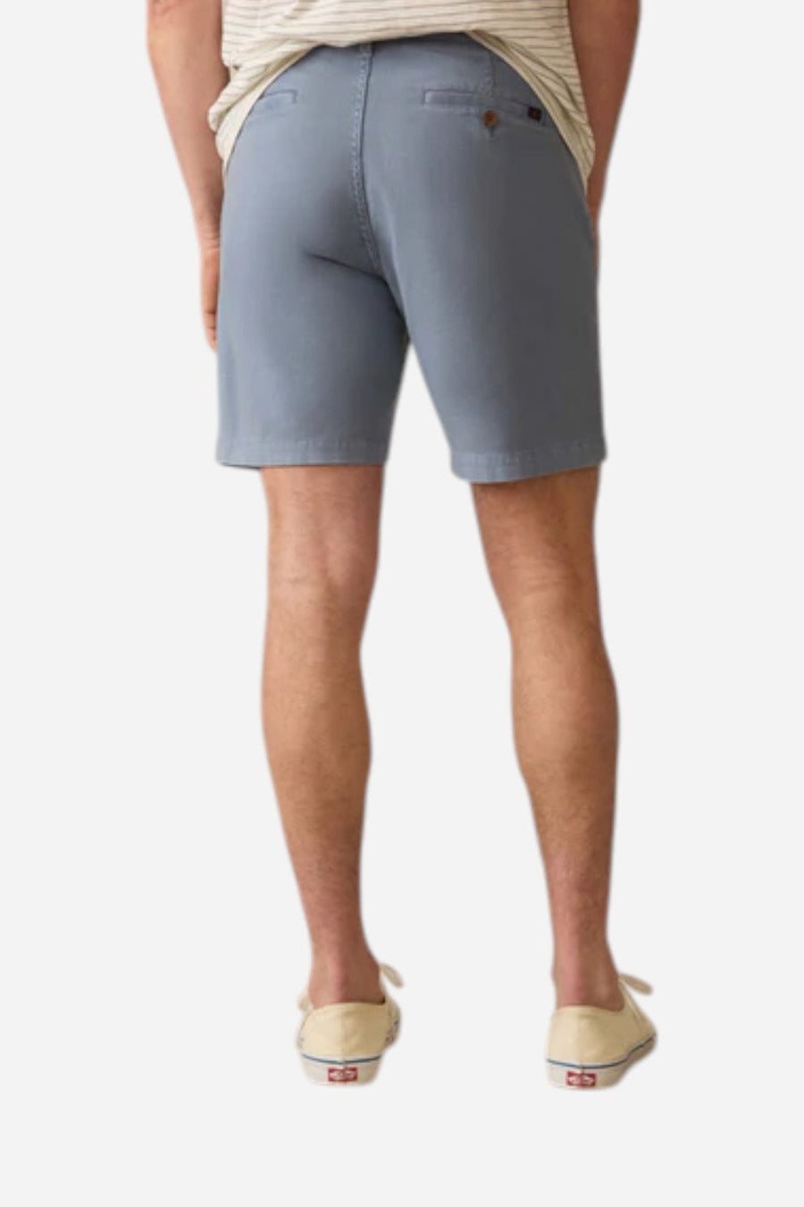 Faherty Essential Chino Short 8" in Flintstone – side view
