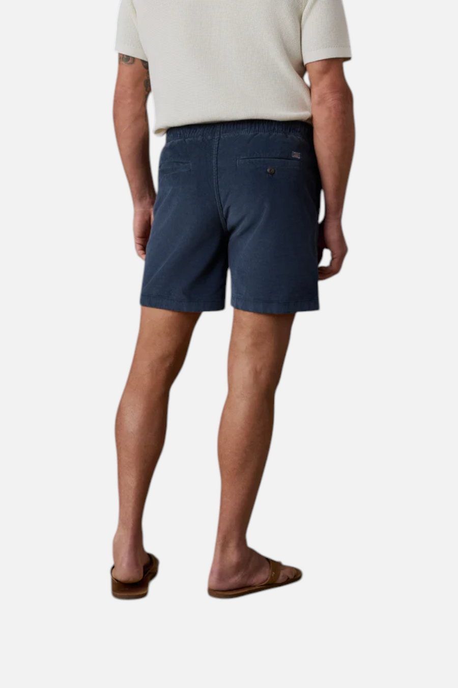 Faherty Essential Corduroy Short in Blue Nights – detail