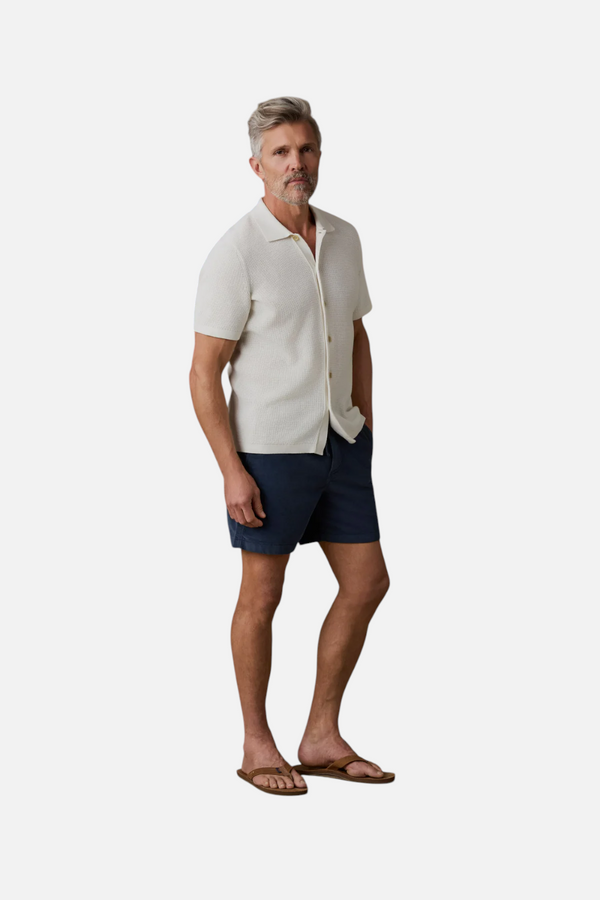 Faherty Essential Corduroy Short in Blue Nights