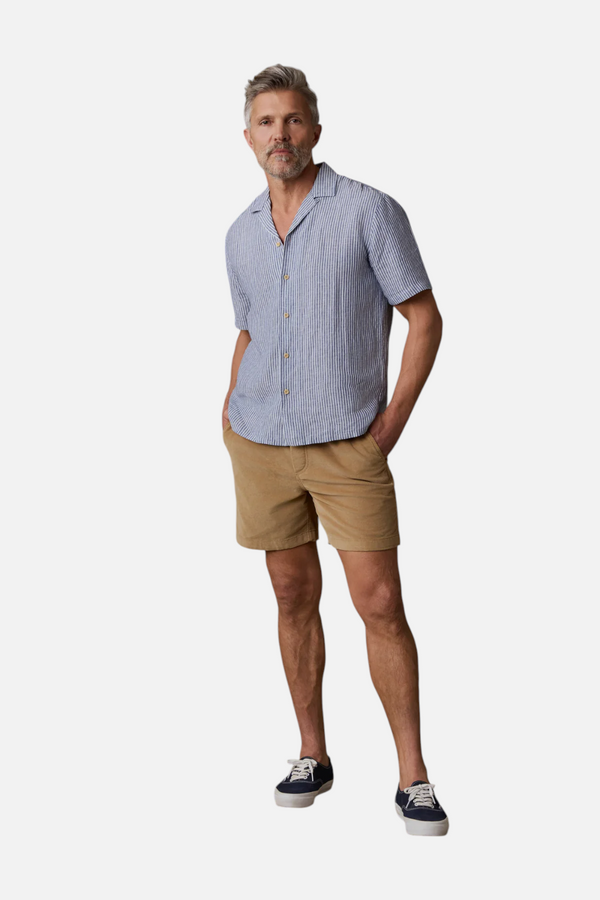 Faherty Essential Corduroy Short in Dark Sand