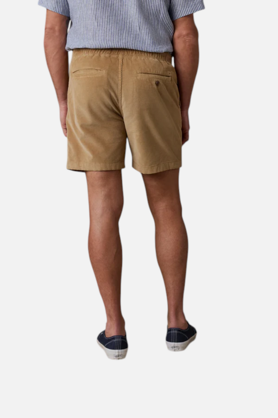 Faherty Essential Corduroy Short in Dark Sand – side view