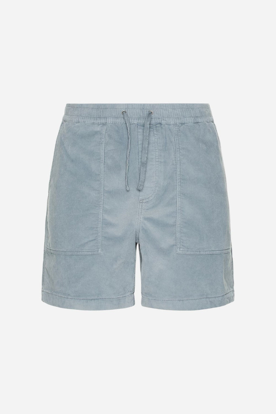 Faherty Essential Corduroy Shorts in Light Flint – front view
