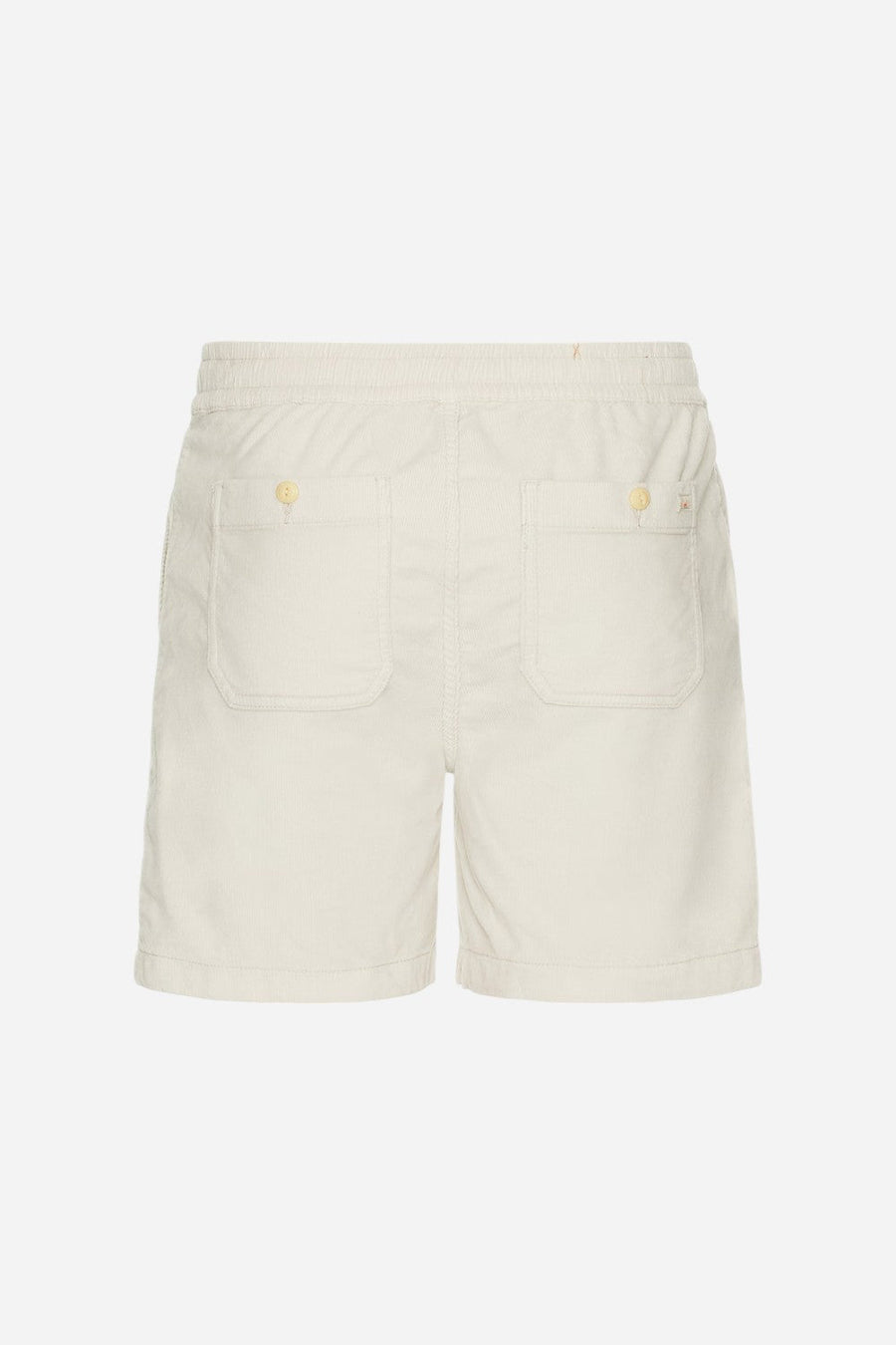 Faherty Essential Corduroy Shorts in Plaza Stone – back view