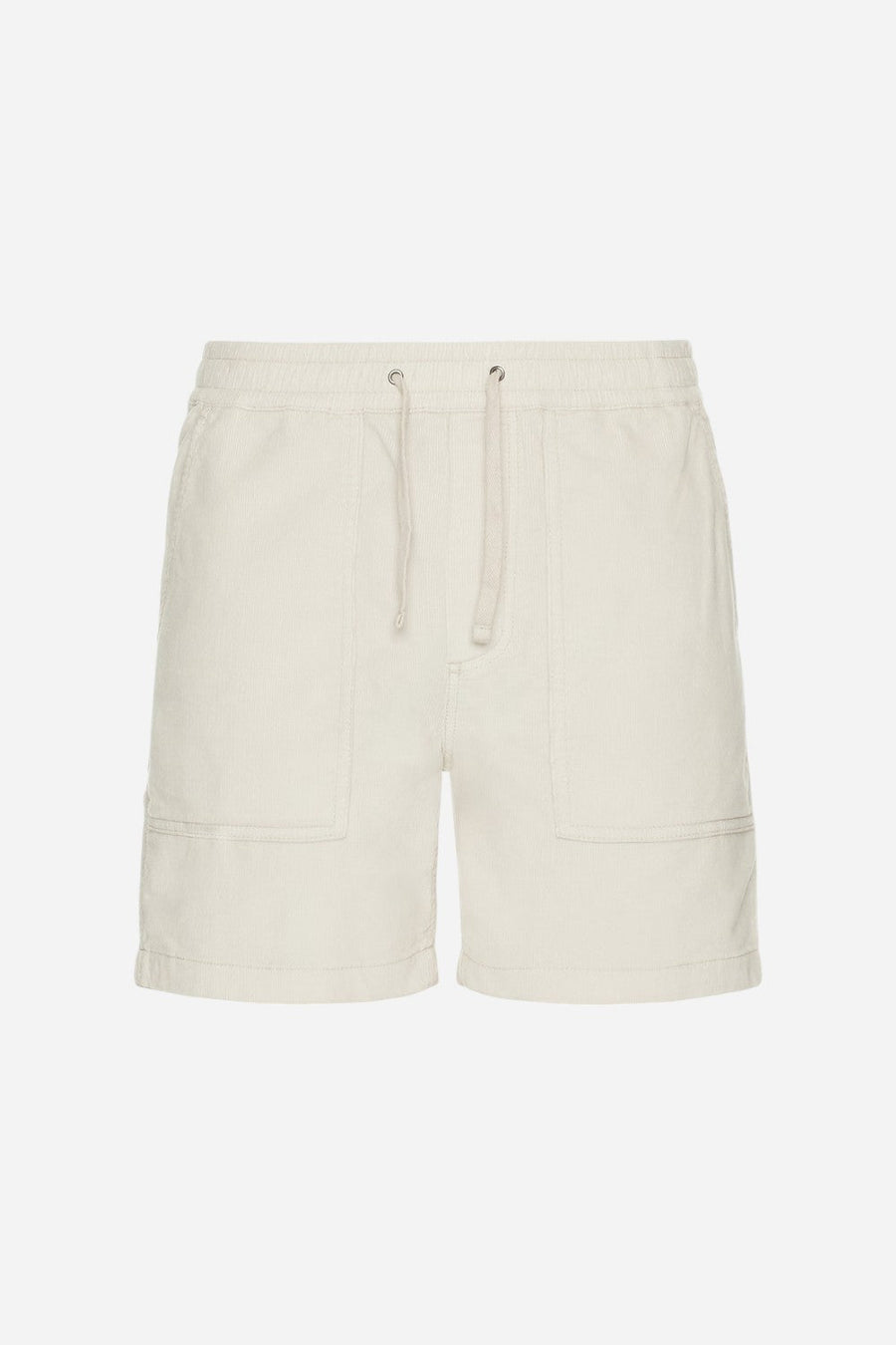Faherty Essential Corduroy Shorts in Plaza Stone – front view