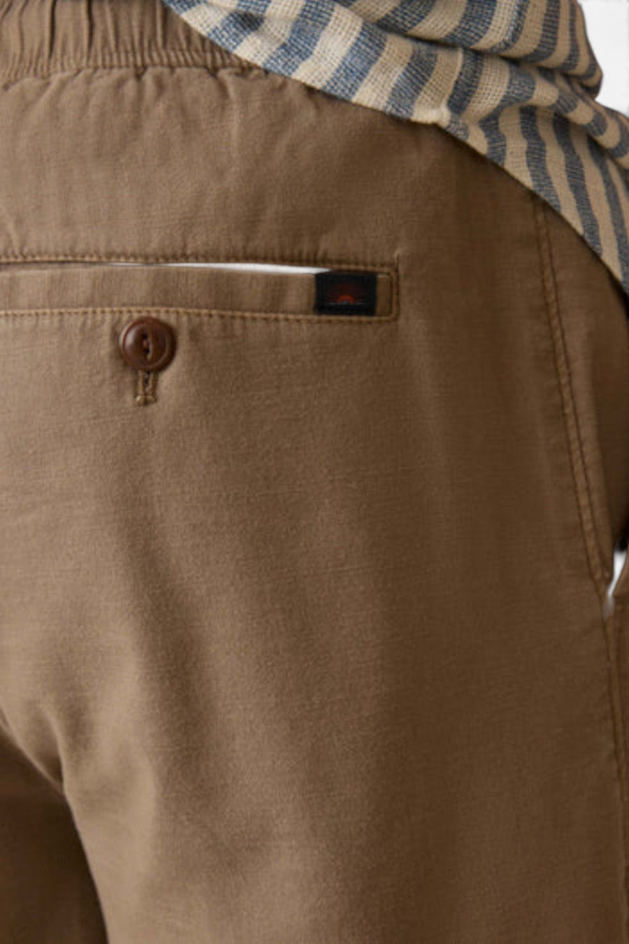 Faherty Essential Drawstring Short in Mountain Cliff – back view