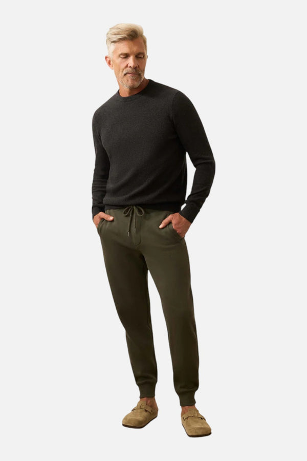 Faherty High Standard Fleece Sweatpant in Fall Evergreen
