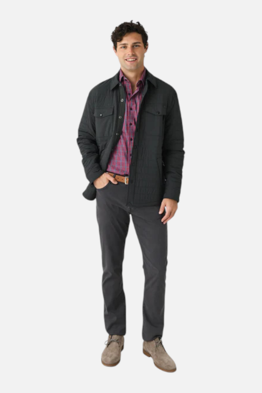 Faherty Horizon Series CPO in Charcoal – back view