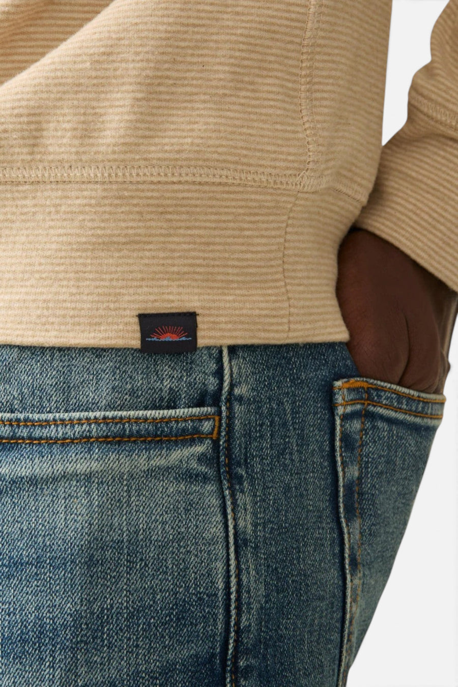 Faherty Legend Sweater Crew Toasty Tundra – back view