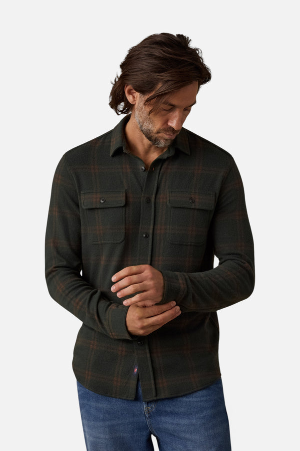 Faherty Legend Sweater Shirt in Falls Park Plaid