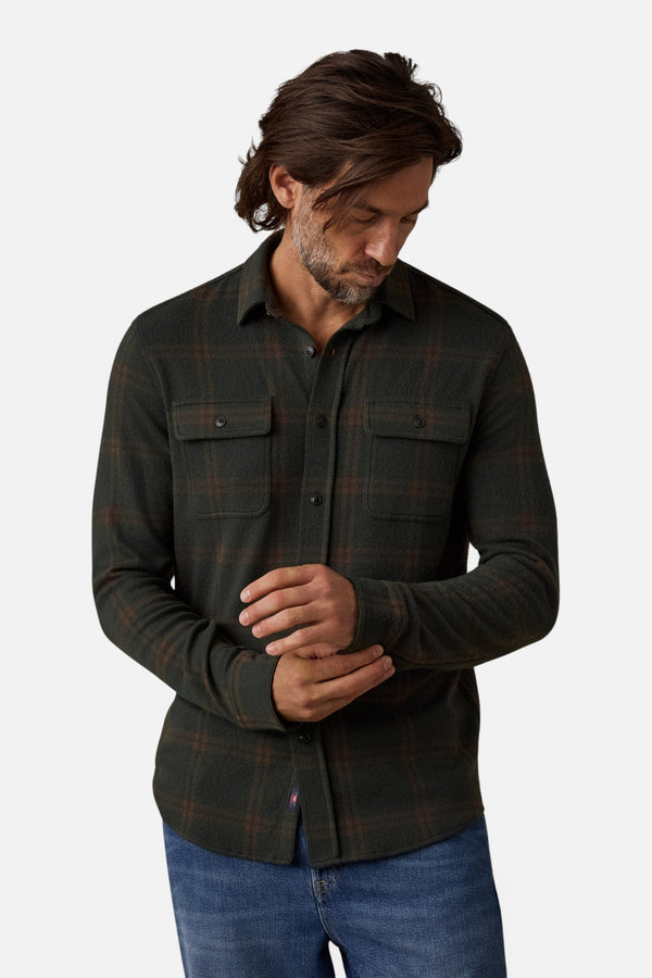 Faherty Legend Sweater Shirt in Falls Park Plaid