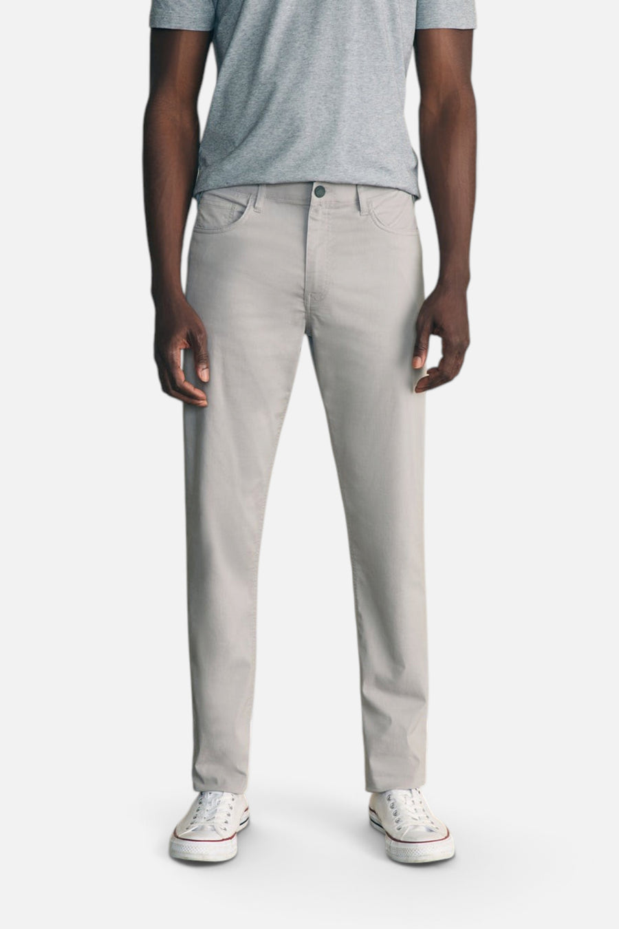 Faherty Movement 5-Pocket Pant in Fossil – back view
