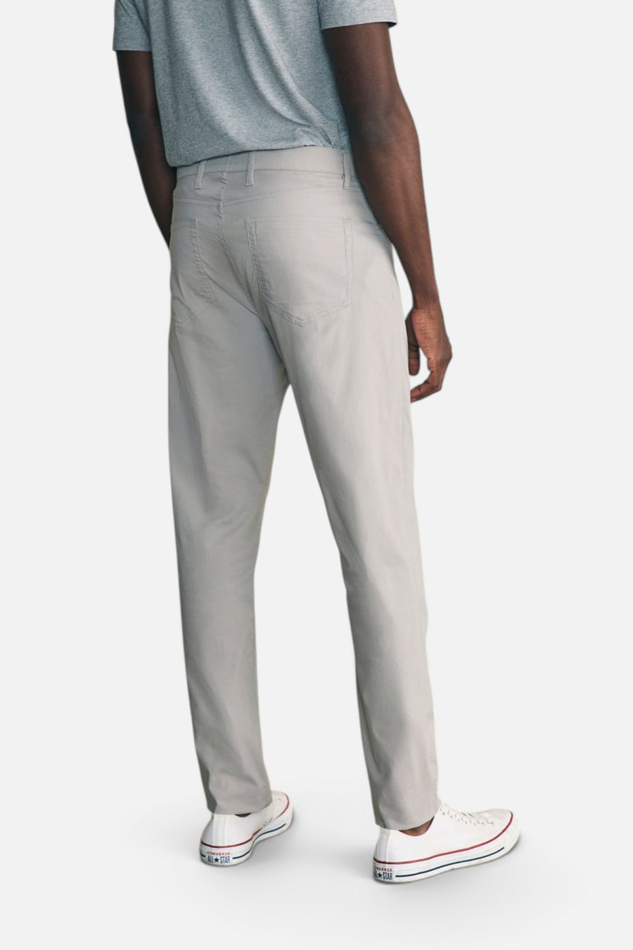 Faherty Movement 5-Pocket Pant in Fossil – flat lay
