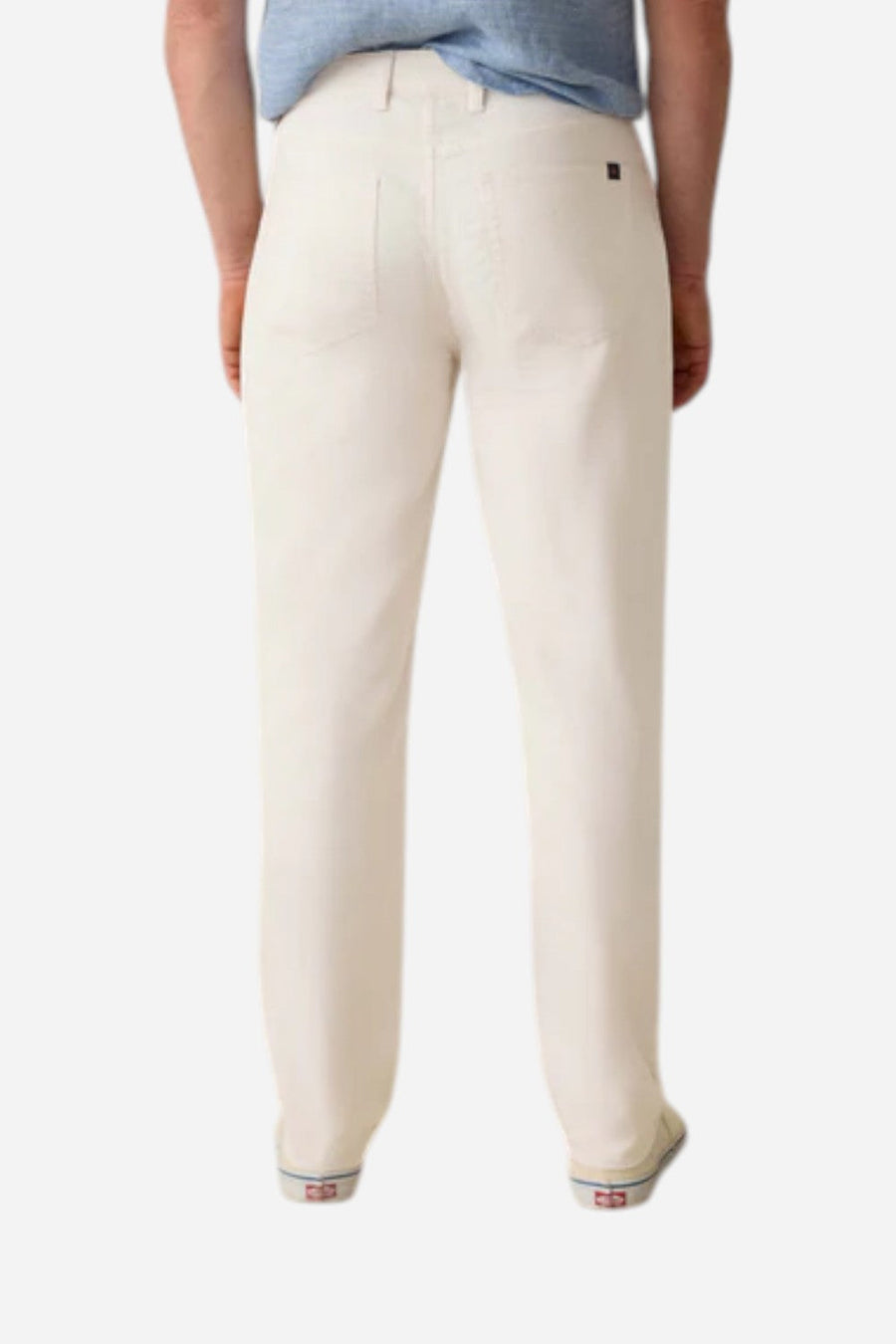 Faherty Movement Linen 5-Pocket Pant in Dorset Sand – detail