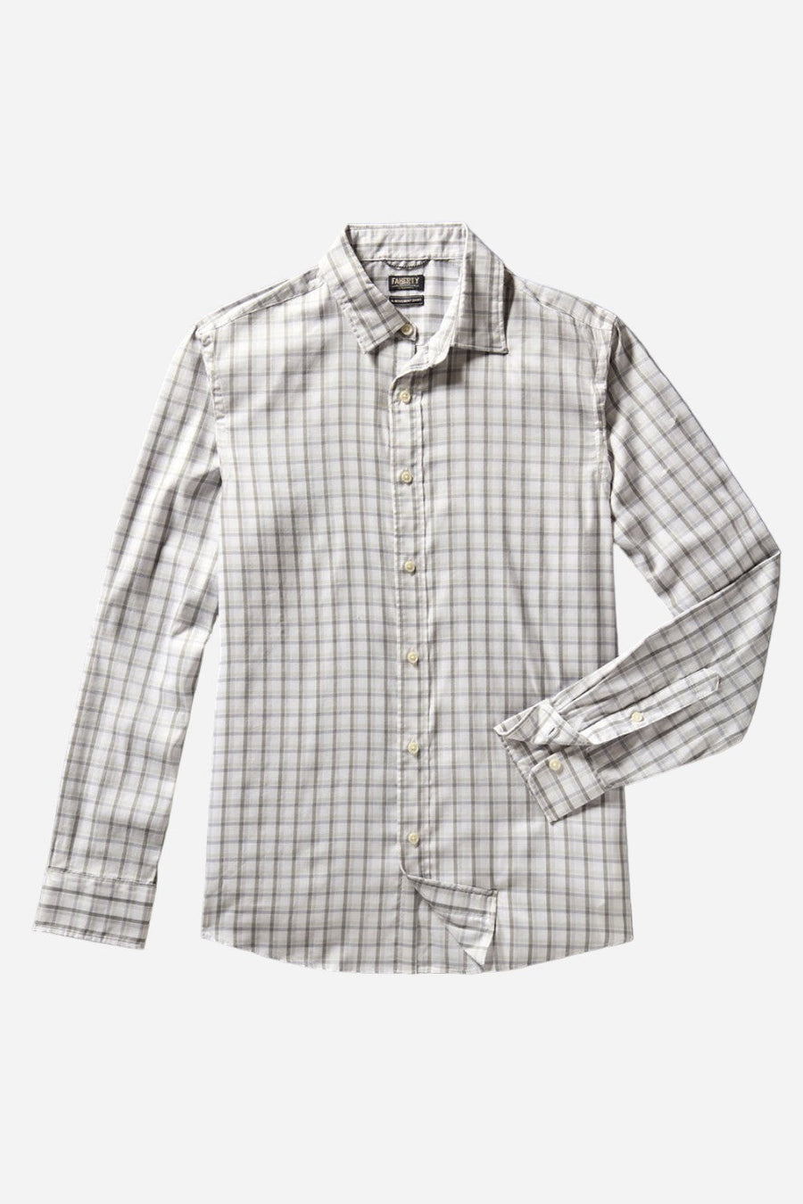 Faherty Movement Shirt in Winter Roads Plaid – detail