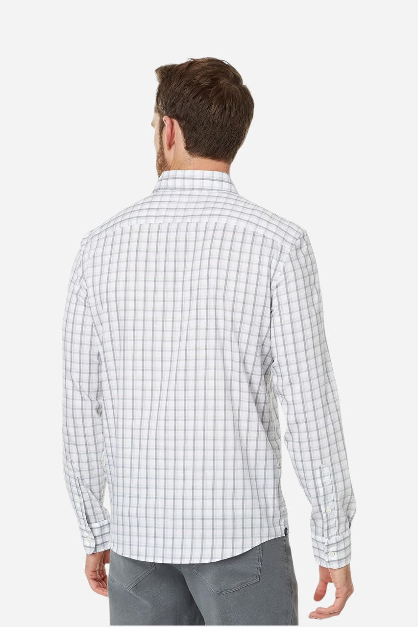 Faherty Movement Shirt in Winter Roads Plaid – side view