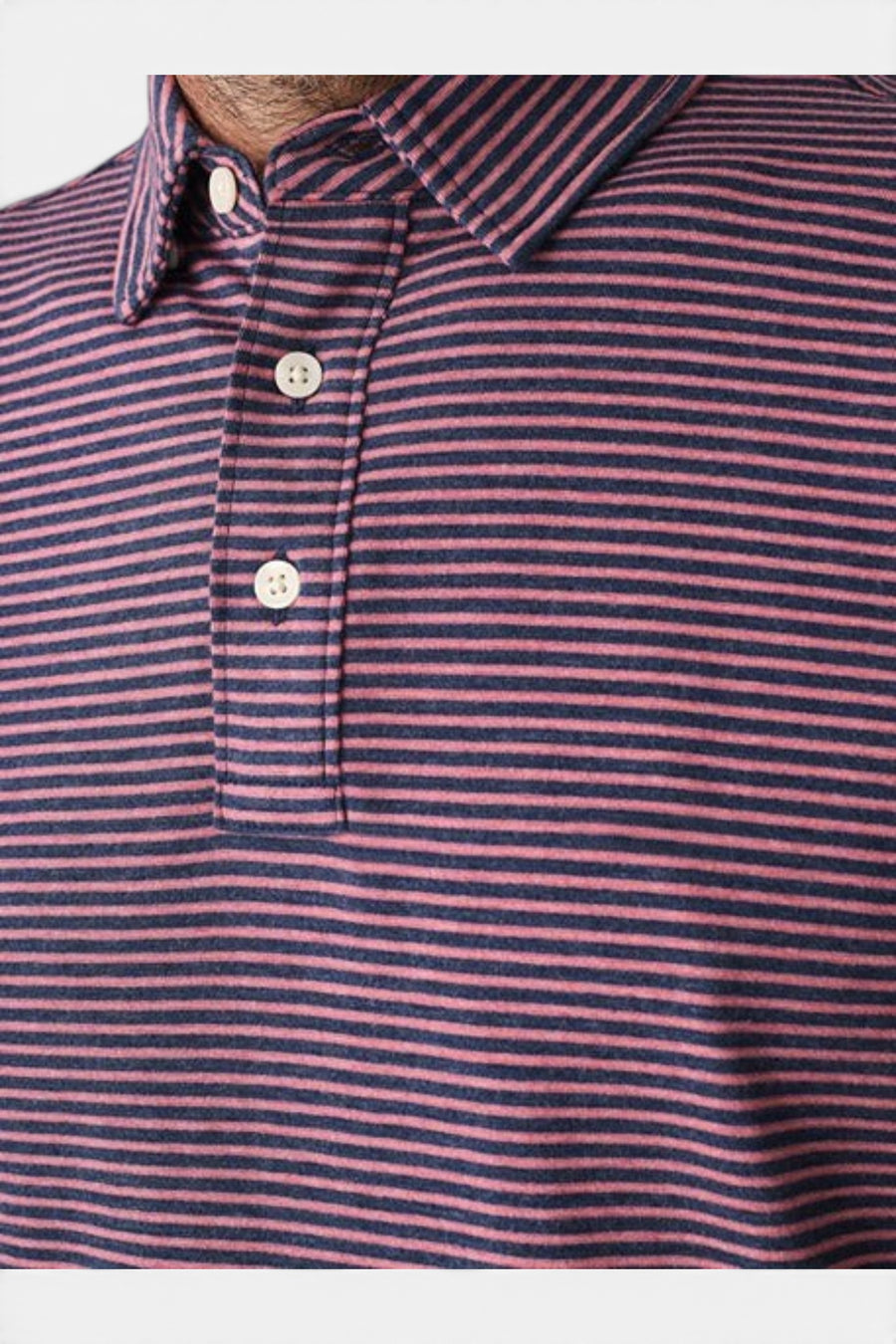 Faherty Movement™ Short-Sleeve Polo in Spring Storm Stripe – alternate