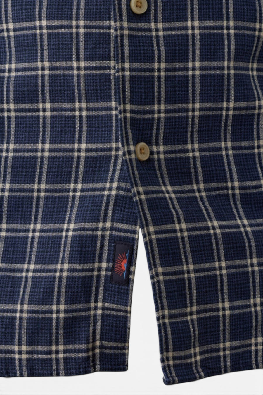 Faherty Palmetto Shirt in Midnight Coast Plaid – detail