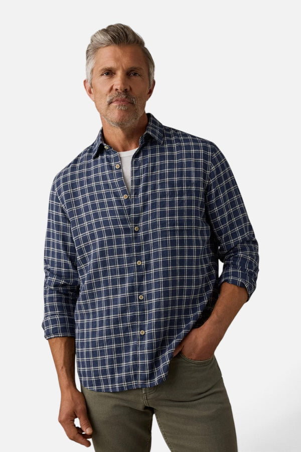 Faherty Palmetto Shirt in Midnight Coast Plaid