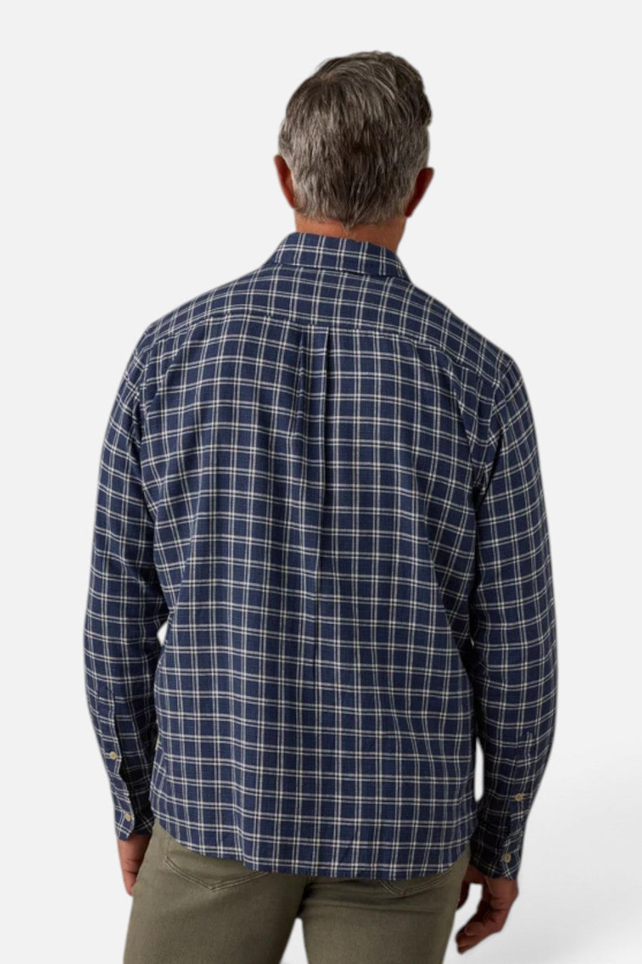 Faherty Palmetto Shirt in Midnight Coast Plaid – side view