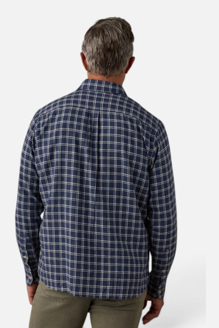 Faherty Palmetto Shirt in Midnight Coast Plaid – side view