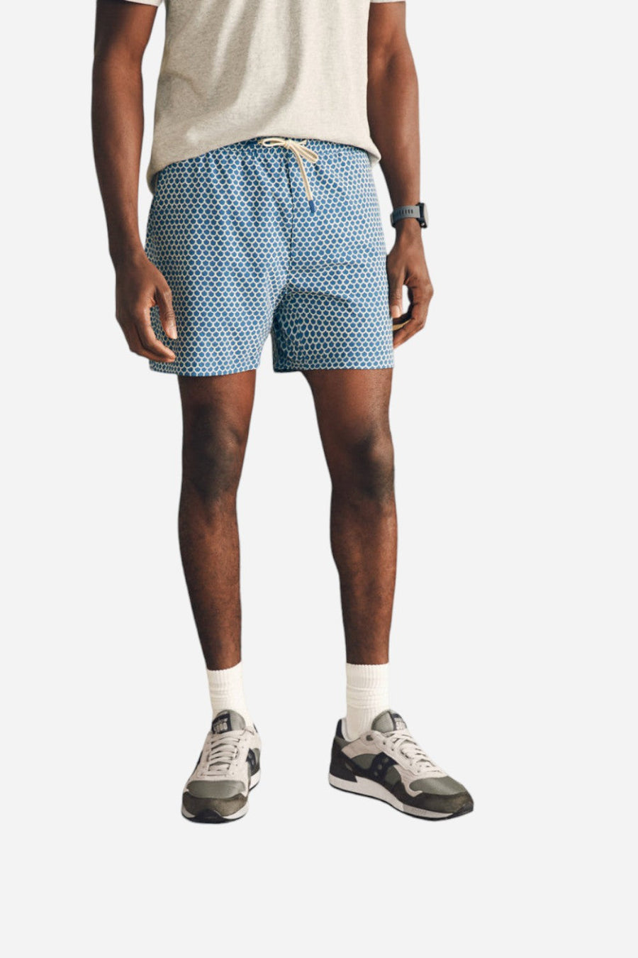 Faherty Shorelite Swim Trunks 7" Inseam in Fishscale – front view