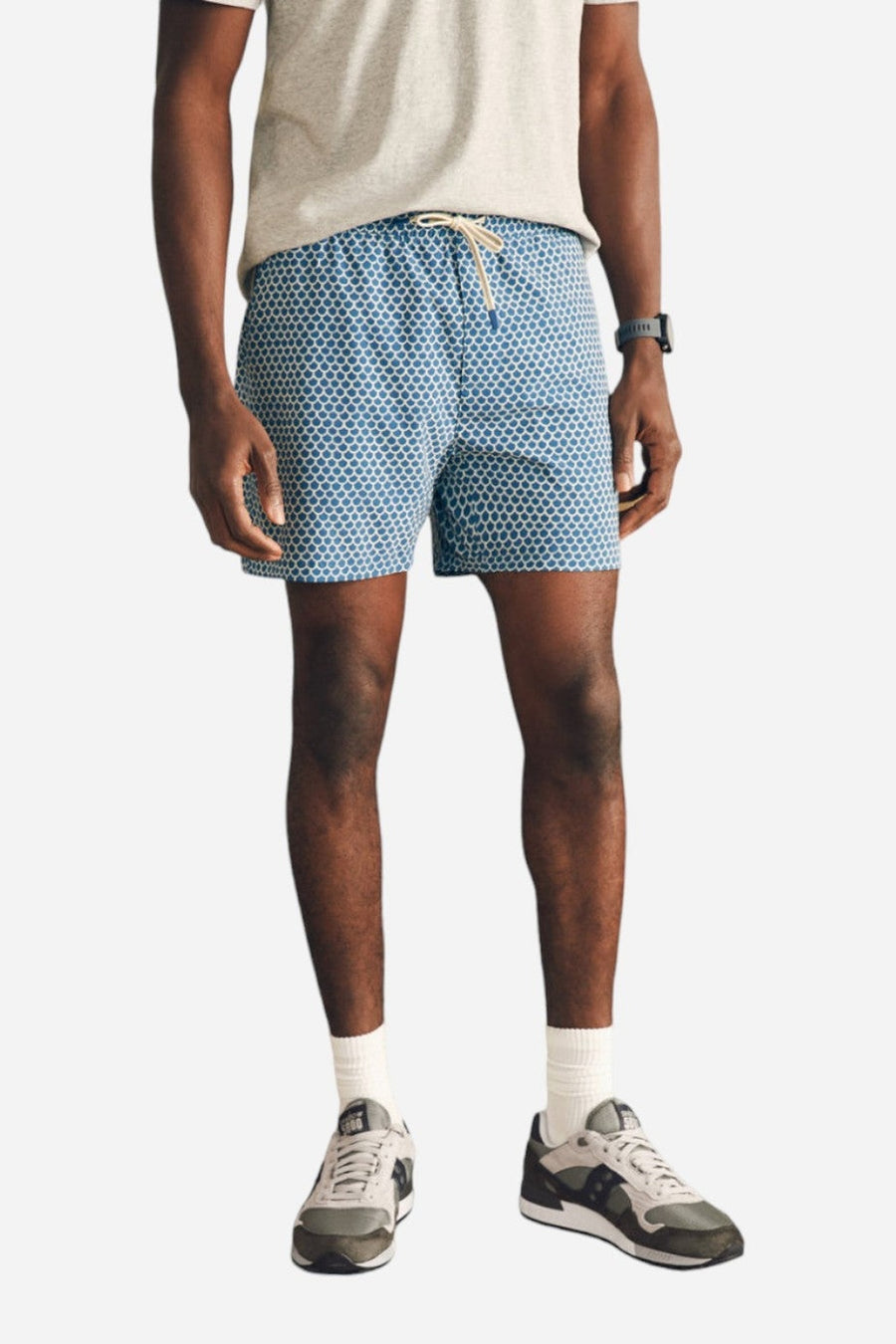 Faherty Shorelite Swim Trunks 7" Inseam in Fishscale – side view