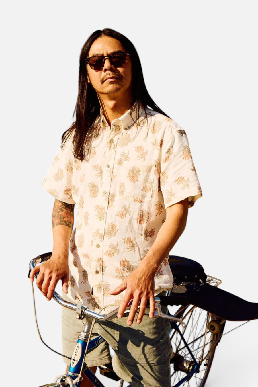 Faherty Short-Sleeve Breeze Shirt in Sunlit Palm & Waves – alternate