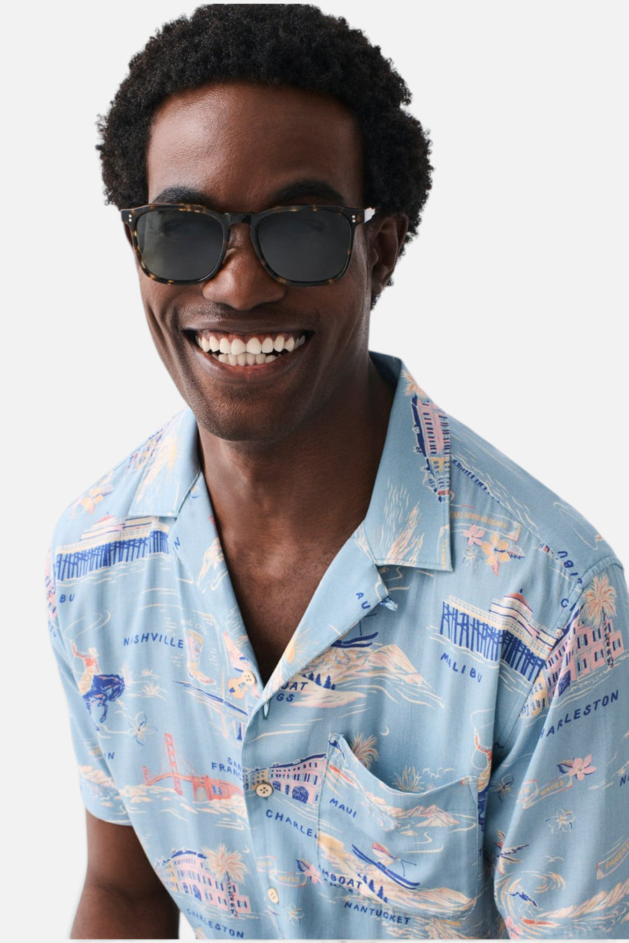 Faherty Short-Sleeve Kona Camp Shirt in Faherty Tour Print – alternate