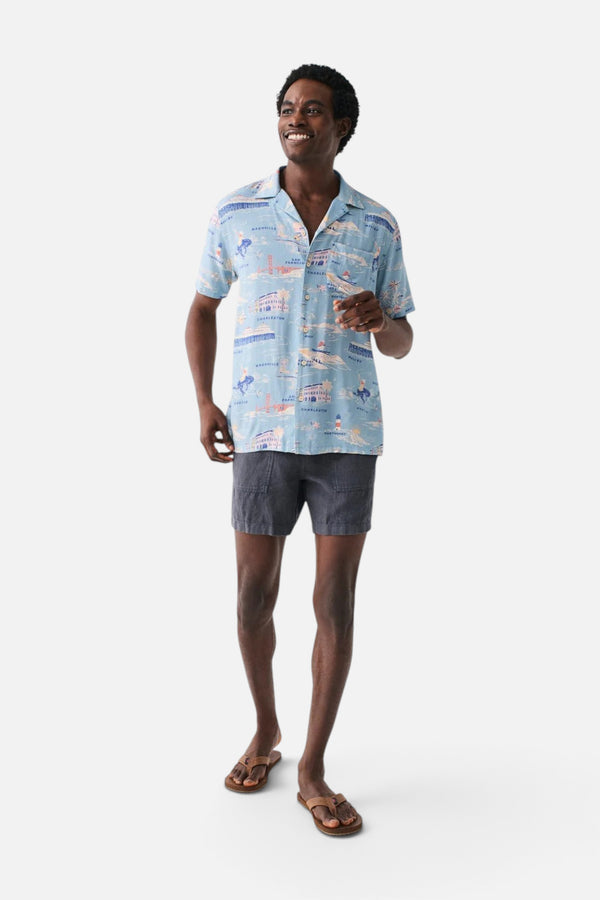 Faherty Short-Sleeve Kona Camp Shirt in Faherty Tour Print