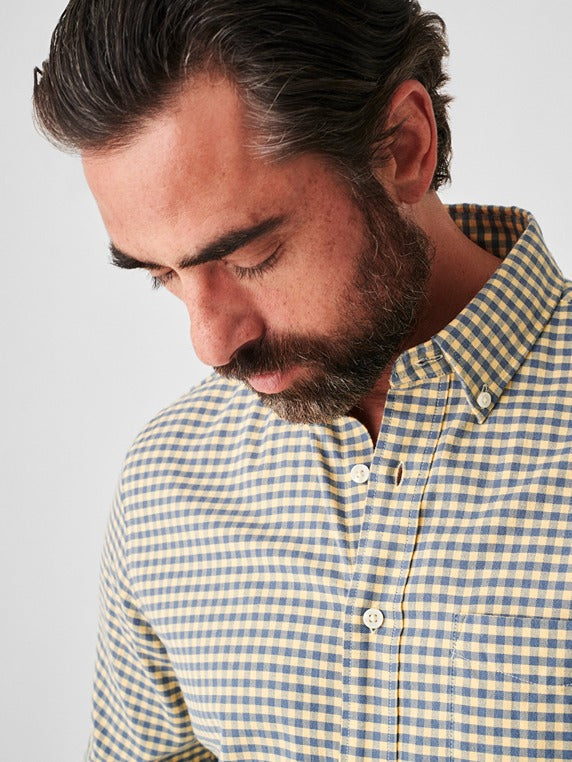 Faherty Stretch Oxford Shirt 2.0 in Sunny Seas Gingham – alternate