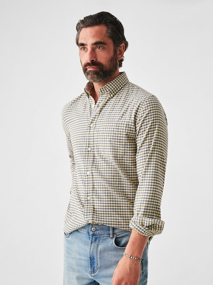 Faherty Stretch Oxford Shirt 2.0 in Sunny Seas Gingham – alternate