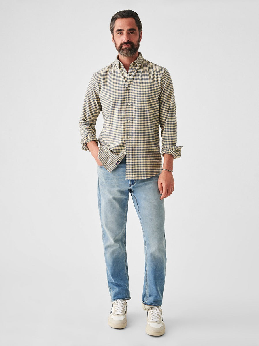 Faherty Stretch Oxford Shirt 2.0 in Sunny Seas Gingham – alternate