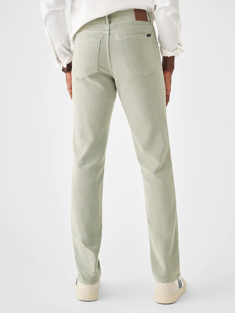 Faherty Stretch Terry 5-Pocket in Faded Olive – back view