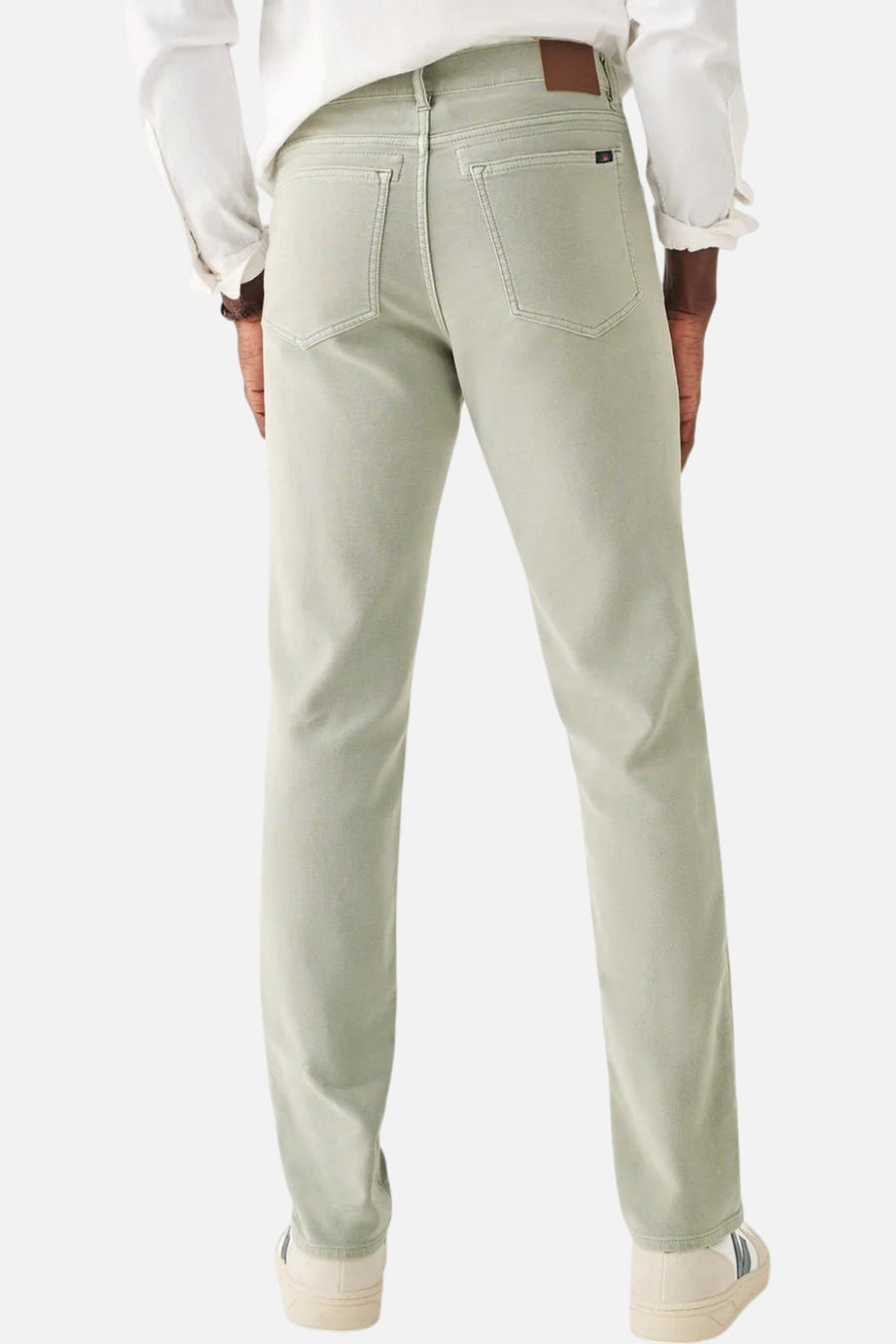 Faherty Stretch Terry 5-Pocket in Faded Olive – side view