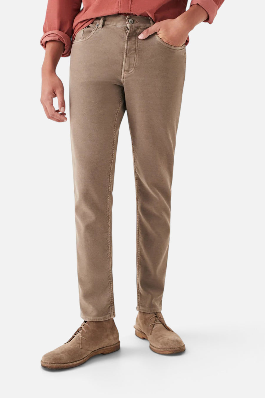 Faherty Stretch Terry 5-Pocket, Mountain Cliff – back view