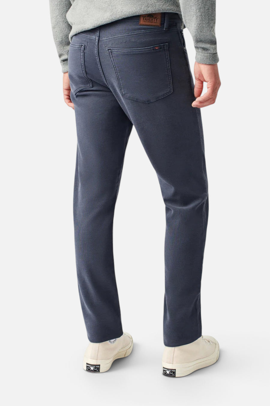 Faherty Stretch Terry 5-Pocket, Navy – detail