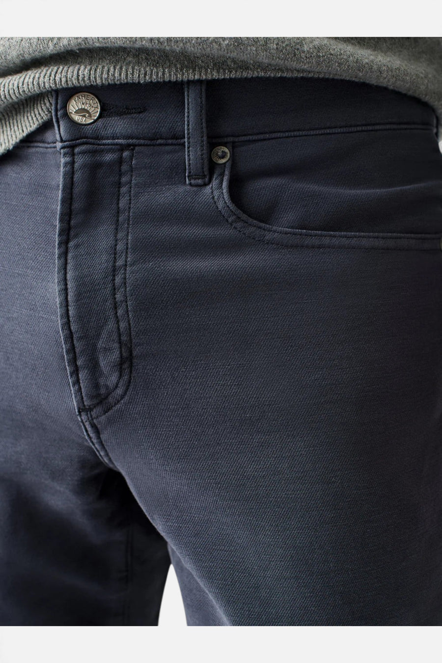 Faherty Stretch Terry 5-Pocket, Navy – side view