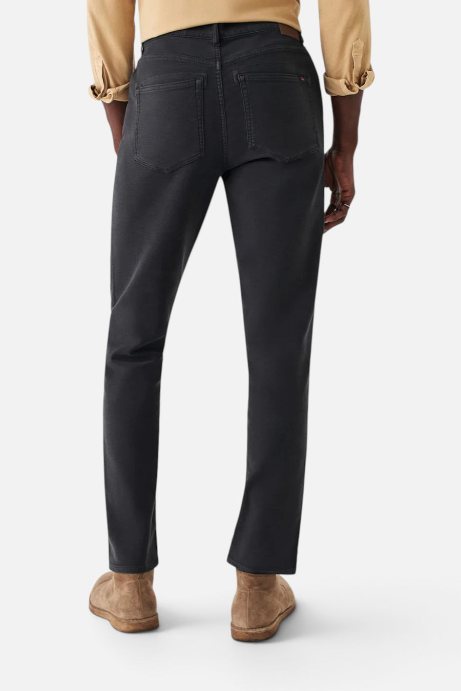 Faherty Stretch Terry 5-Pocket, Onyx Black – side view