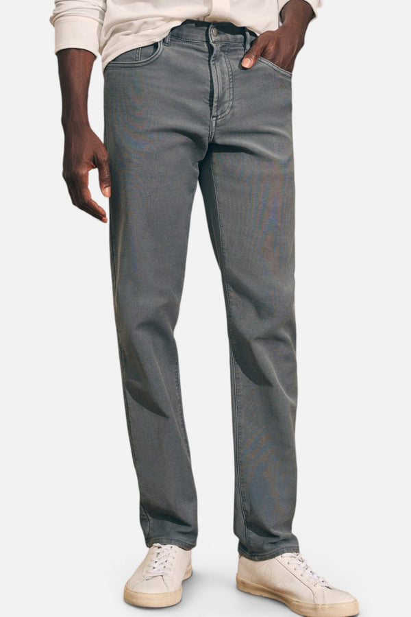 Faherty Stretch Terry 5-Pocket Pant in Slate