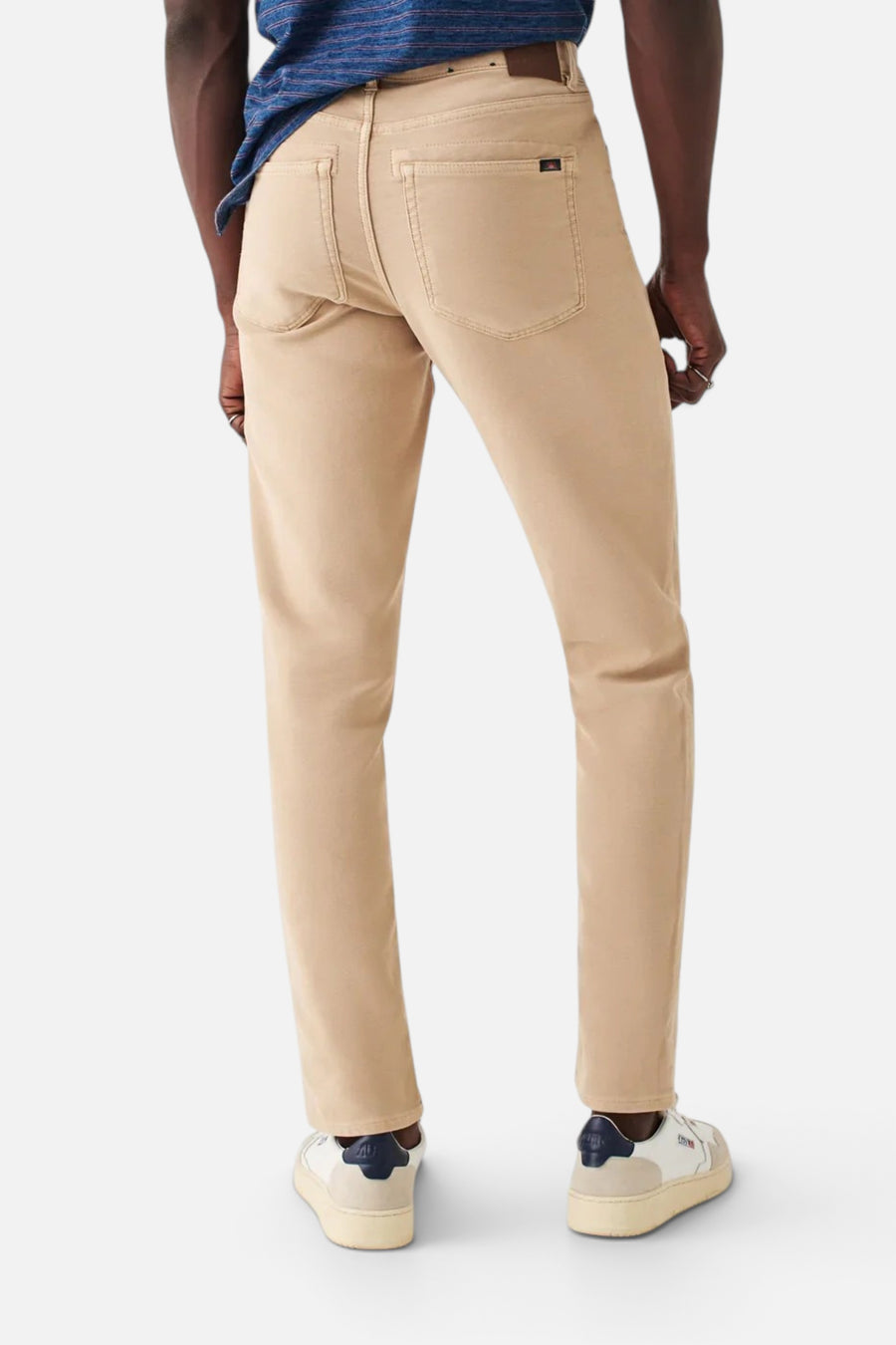 Faherty Stretch Terry 5-Pocket Pants, Desert Khaki – front view