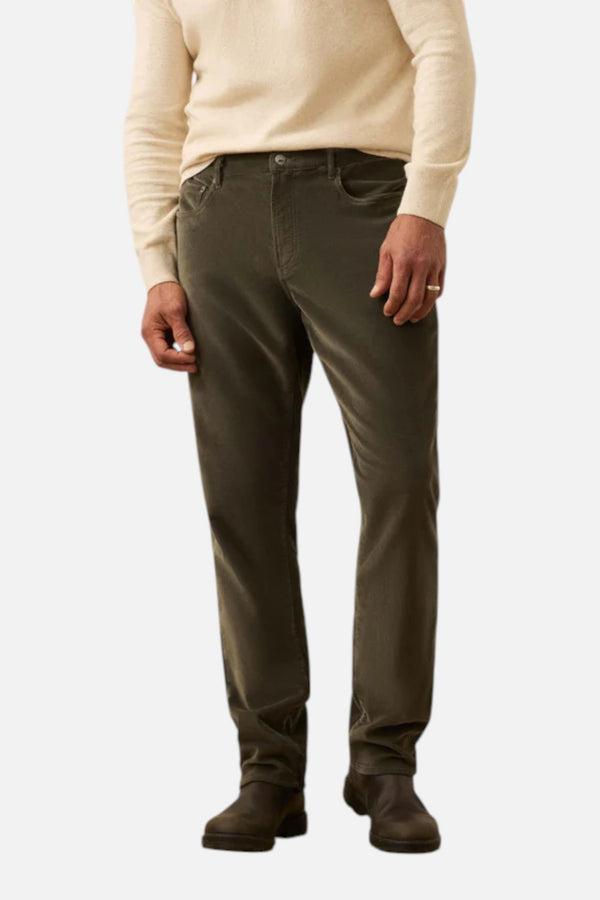 Faherty Stretch Terry Corduroy 5 Pocket in Mountain Forest