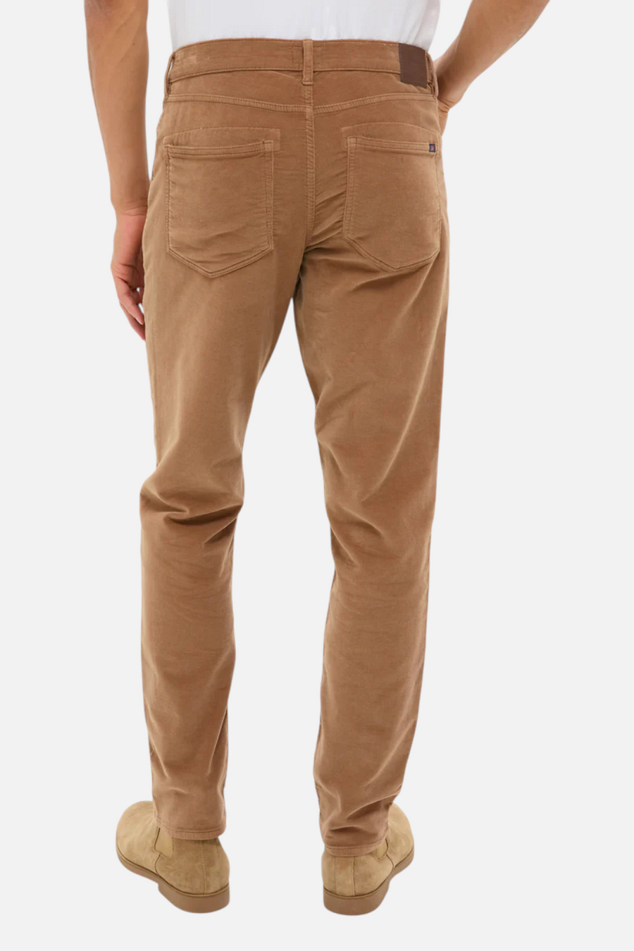 Faherty Stretch Terry Corduroy 5 Pocket Pant in Maple – side view
