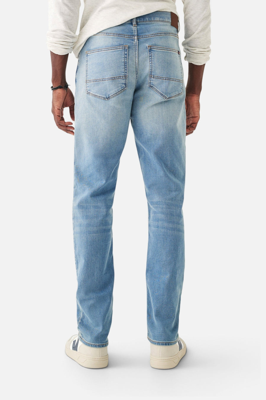 Faherty Stretch Terry Indigo 5-Pocket Pant in Eastern Shore Wash – side view