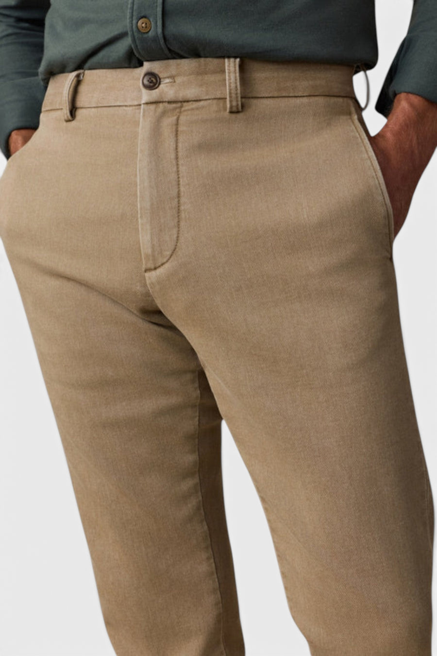 Faherty Stretch Terry Trouser in Desert Khaki – alternate