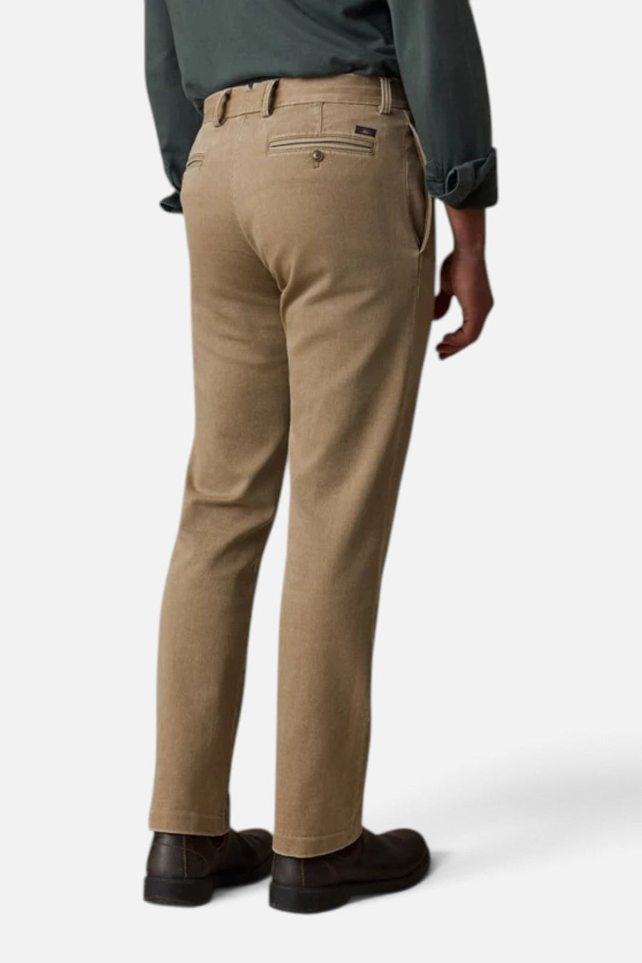 Faherty Stretch Terry Trouser in Desert Khaki – detail