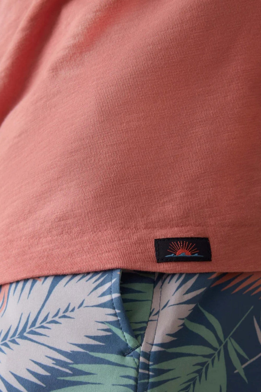 Faherty Sunwashed Pocket Tee in Faded Flag – back view